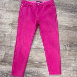 Lauren Ralph Lauren Bright Pink Ankle Jeans